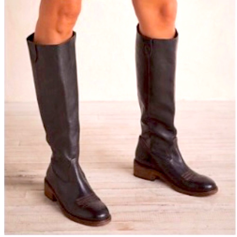 Free people Arya Riding Boots black leather